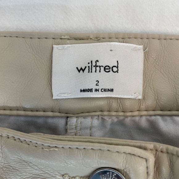 Wilfred High Waist Skinny Beige Pleather Pants 26x30 Women’s Size 2 - Picture 8 of 16